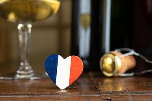 A heart and a french champagne photo