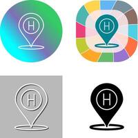 Hotel Location Icon Design vector