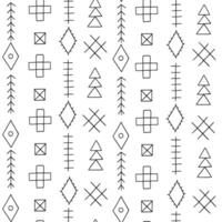 Ethnic seamless pattern with berber symbols vector