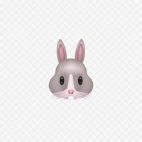 3D Illustration of cute rabbit. vector