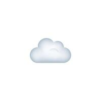 Cloud. Minimalistic white icon vector