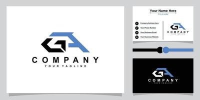GA or AG letter logo design template vector