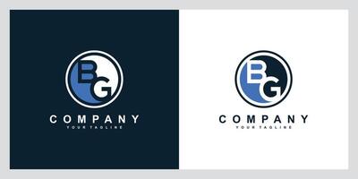 BG Letter Initial Logo Design Template vector