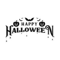 Happy Halloween Text Banner, Illustration vector