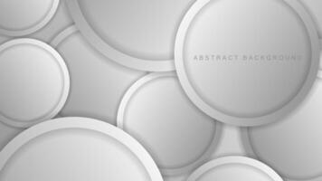 Abstract silver futuristic background. Modern circle white background. illustration vector