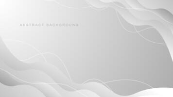 Gray lines futuristic background. Modern wavy white abstract background. illustration vector