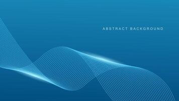 Abstract glowing wave lines on dark blue background. Dynamic wave pattern. Modern flowing wavy lines. Futuristic technology concept. Suit for banner, poster, cover, brochure, flyer, website vector