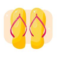 Beach sandal in summer vector