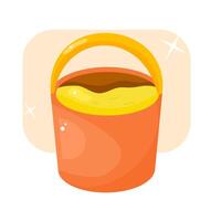 sand bucket in summer vector