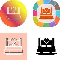 Double Bed Icon Design vector