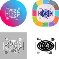 Eye Recongnition Icon Design vector