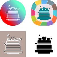 diseño de icono de pastel de bodas vector