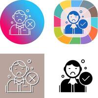 Rejected Icon Design vector