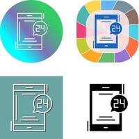 24 Hours Icon Design vector