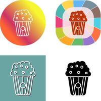 Pop corn Icon Design vector