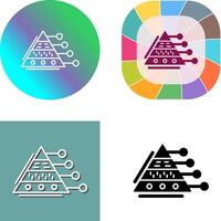 Pyramid Graph Icon Design vector