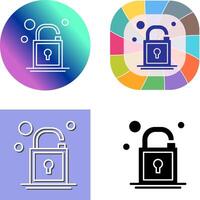 Open Lock Icon Design vector