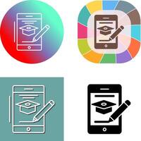 Online Course Icon Design vector