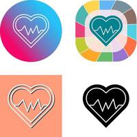 Heart Beat Icon Design vector