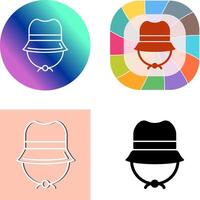 cámping sombrero icono diseño vector