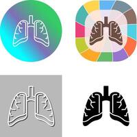 Lungs Icon Design vector