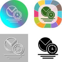 Pie Chart Icon Design vector