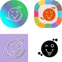 Tongue Out Icon Design vector