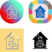 Home Learning Icon Design vector