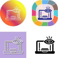 Monitoring Icon Design vector