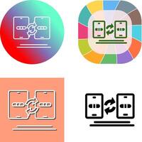 Data Transfer Icon Design vector