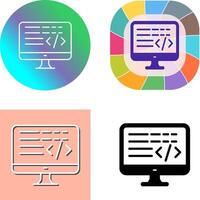 Coding Icon Design vector