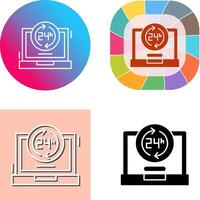 24 Hours Icon Design vector