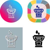 Water Bucket Icon Design vector