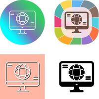 Monitor Icon Design vector