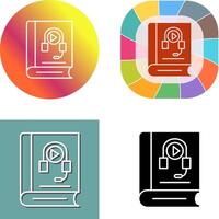 Audiobook Icon Design vector