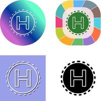 Helipad Icon Design vector