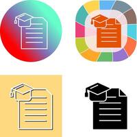 Degree Icon Design vector