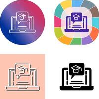 E Learning Icon Design vector