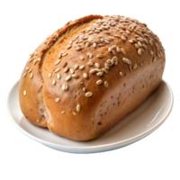 uma fresco pão do pão coberto com sésamo sementes png