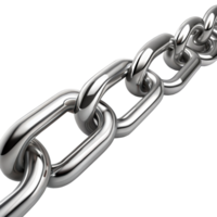 Close-up of interlinked silver chains showcasing strength and connection png