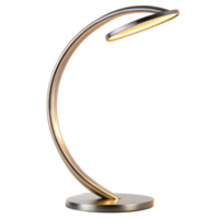 Elegant modern LED desk lamp on transparent background png