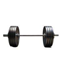 Heavy gym barbell isolated on a transparent background png