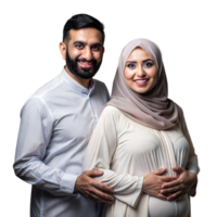 Smiling couple embracing warmly on a transparent background png