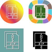 Zip File Icon Design vector