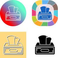 Tissue Box Icon Design vector