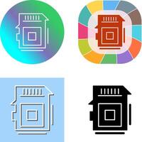 Sd Card Icon Design vector