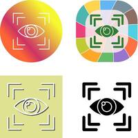 Eye Scan Icon Design vector