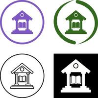 Library Icon Design vector