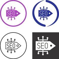 diseño de icono de etiqueta seo vector