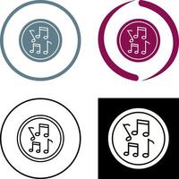 Musical Notes Icon Design vector